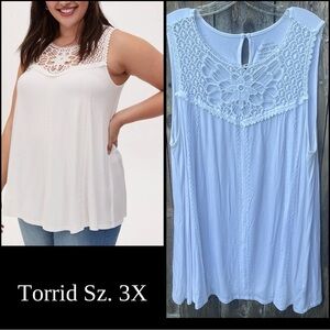 Torrid Super Soft Knits Ivory Tunic Sleeveless Blouse Sz. 3X